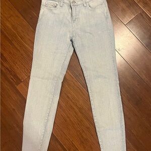 J BRAND Cass Skinny Railroad Stripe Zip Back 27 NWOT !